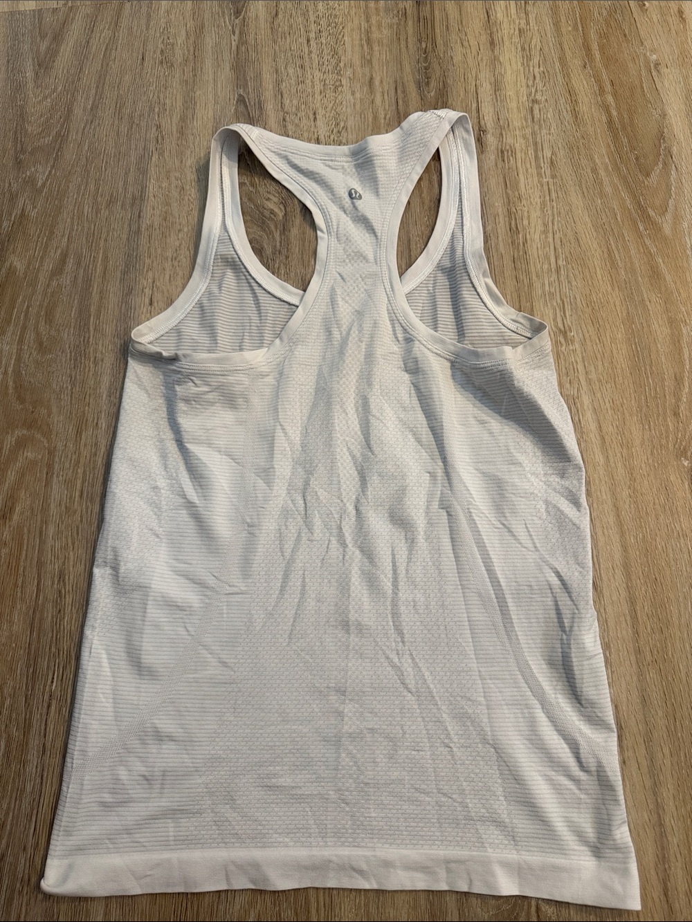 lululemon athletica Women's White Racerback Mesh-Back Tank